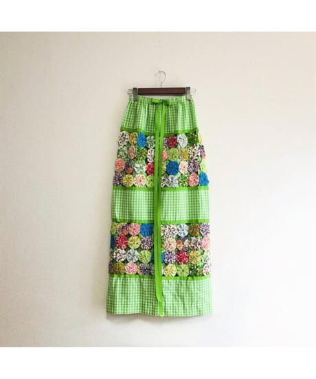 70s yo-yo quilt skirt