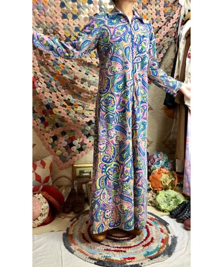 70's paisley dress