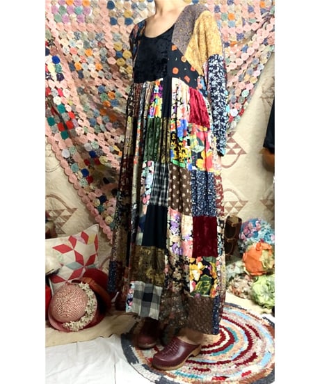 70's patchwork dress