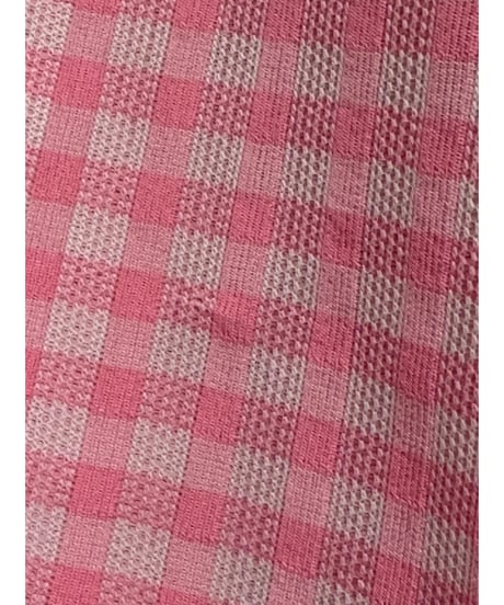 70s gingham polyester 2pc（jacket & pants）