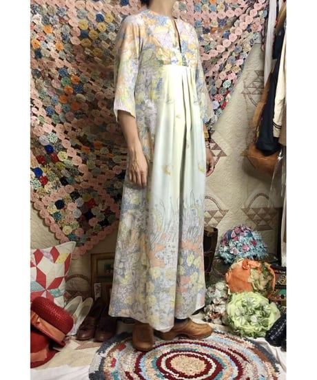 1970's flower and butterfly one-piece