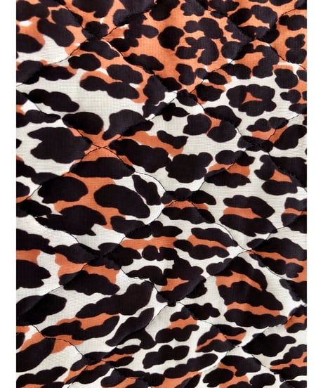 70s quilting leopard skirt