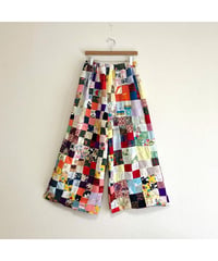 patchwork super wide pants