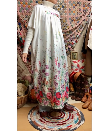 70s easy flower dress