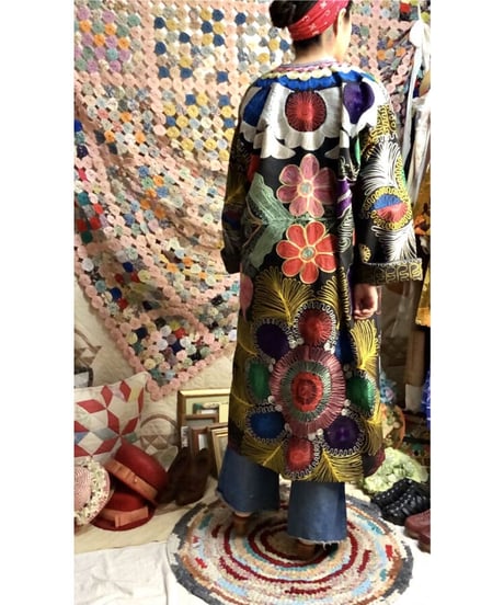 suzani embroidered robe