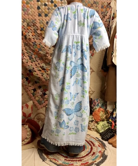 70s butterfly pile dress