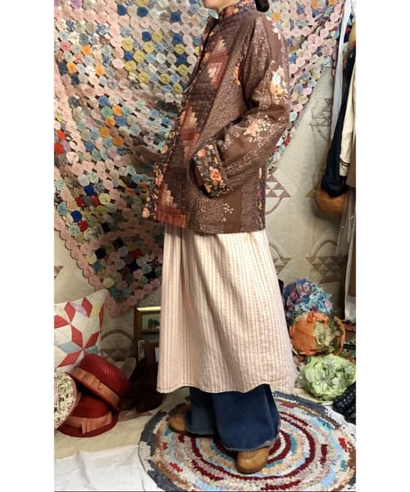 w.face flower patchwork  jacket