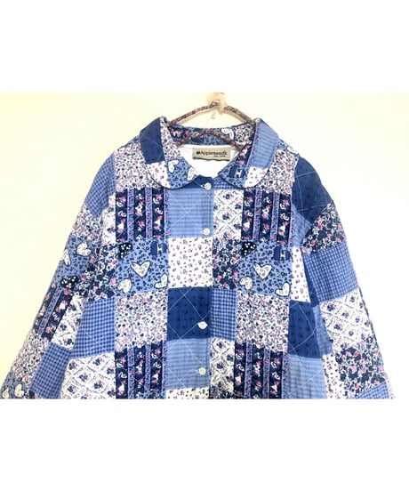 patchwork print quilting coat