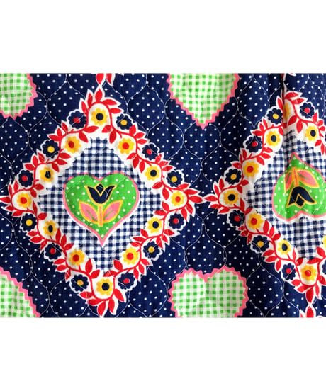 70s heart motif quietd skirt