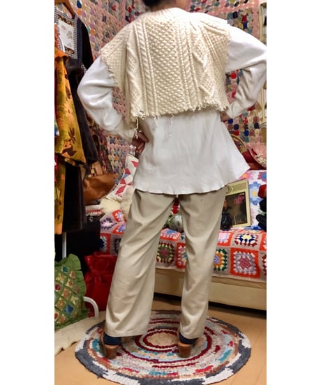 aran knit vest