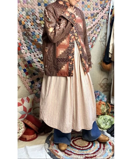 w.face flower patchwork  jacket