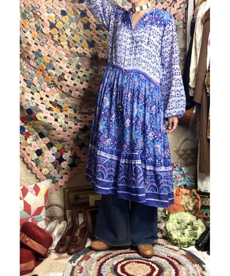 vintage indian cotton dress ①