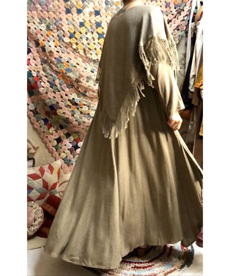 fringe rayon dress