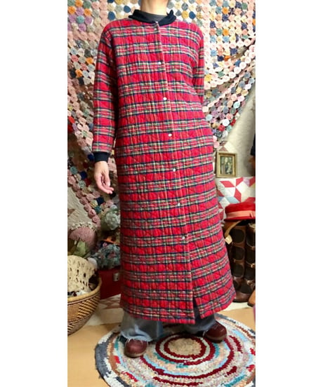 plaid quilting robe