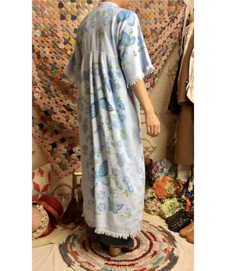 70s butterfly pile dress