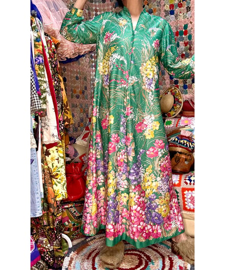 70s flower easy dress