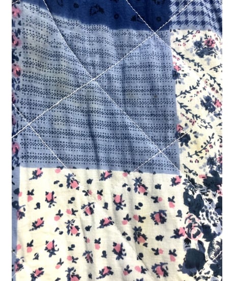 patchwork print quilting coat