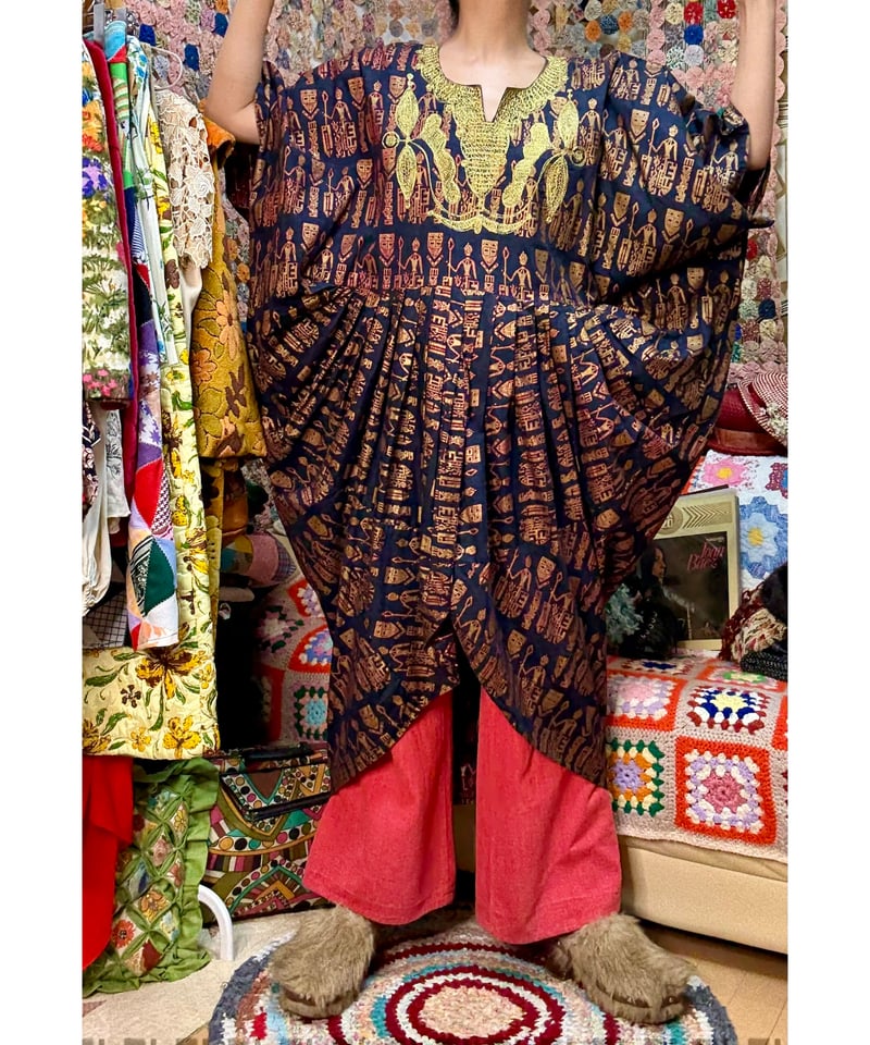 【petite africaine】アフリカンバティック チュニック petite africaine】アフリカンバティック チュニック