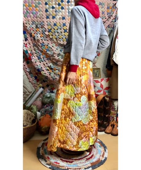 70s quilted super wide pants