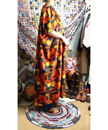 70s psychedelic easy dress