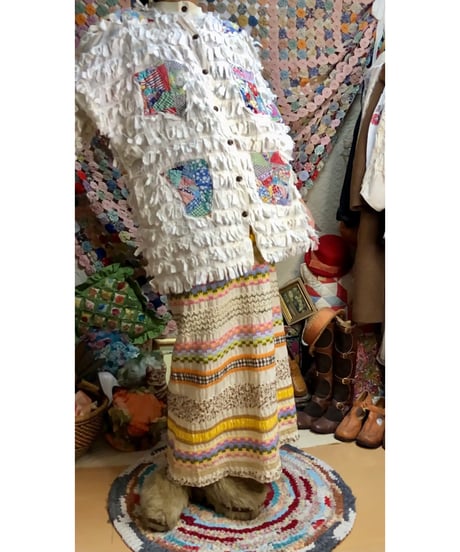 quilt patch fringe jacket