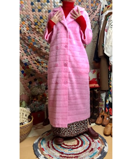 70s fleece fur coat
