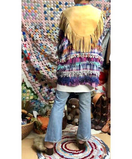 leather fringe collar