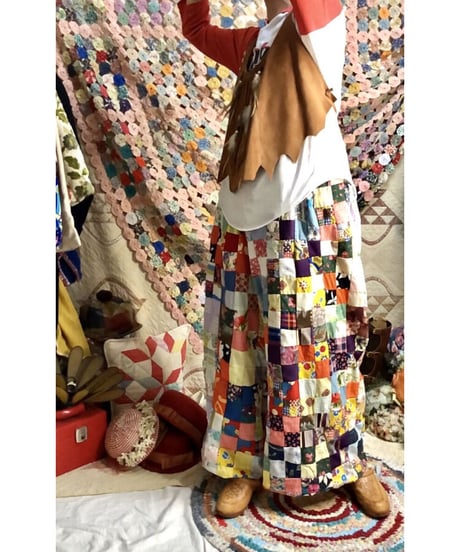patchwork super wide pants