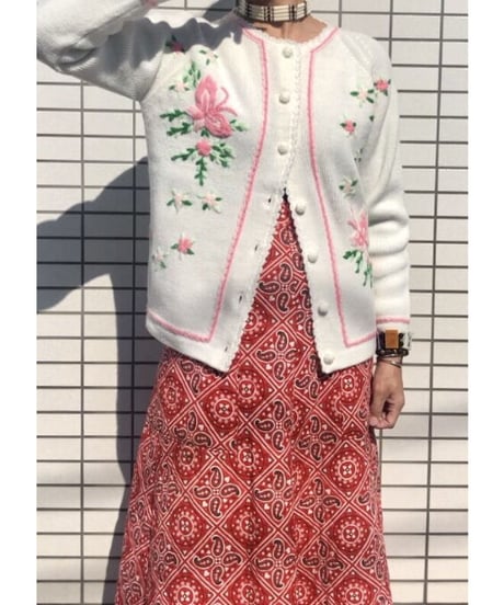 1960's embroidered butterfly cardigan