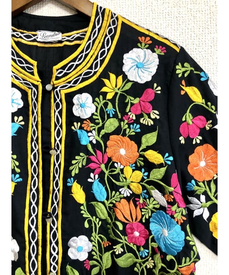 60's floral embroidered shirts