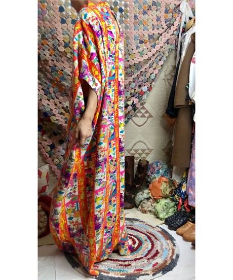 60s oriental print dress