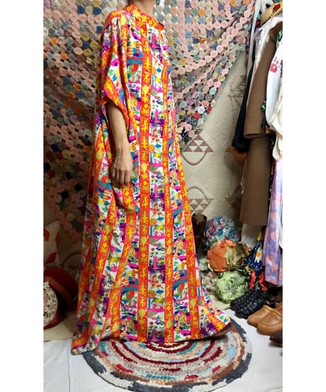 60s oriental print dress