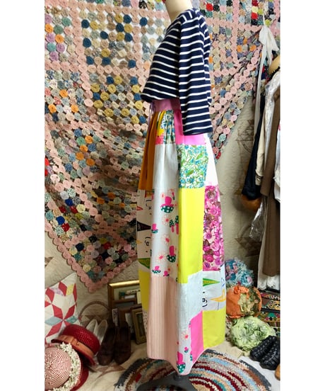 70's patchwork skirt