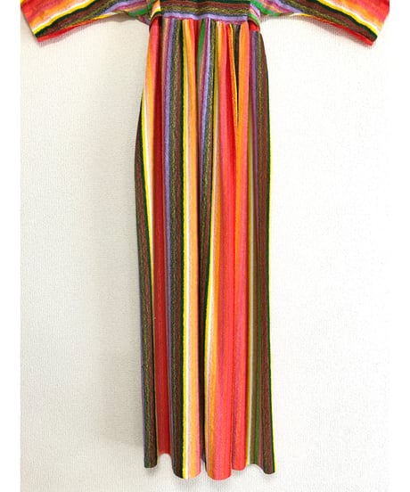 60s mulch stripe pile dress
