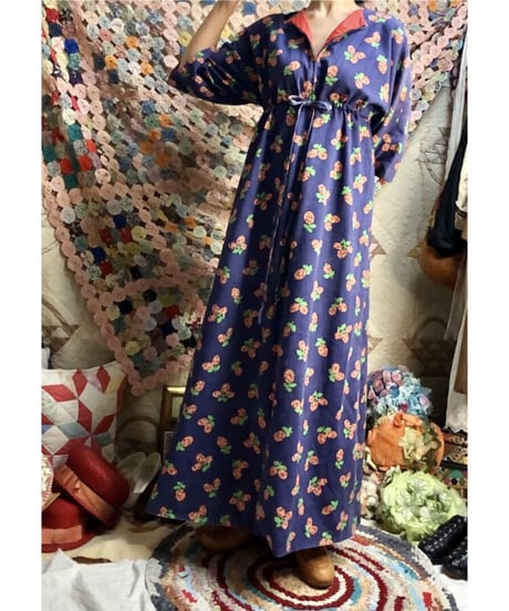 70's belly flower one-piece