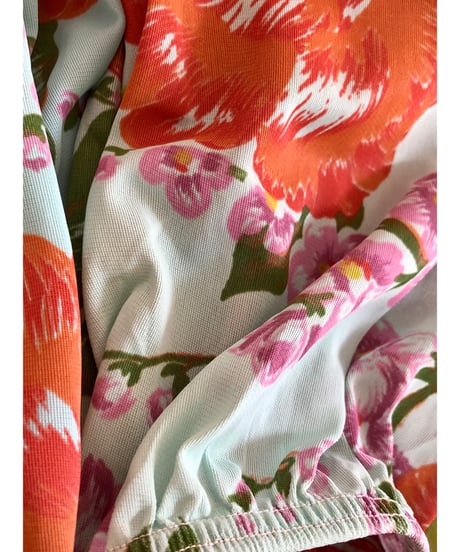 60-70s flower dress