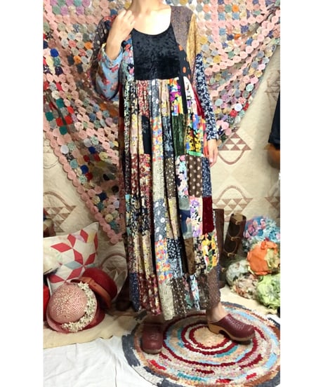 70's patchwork dress