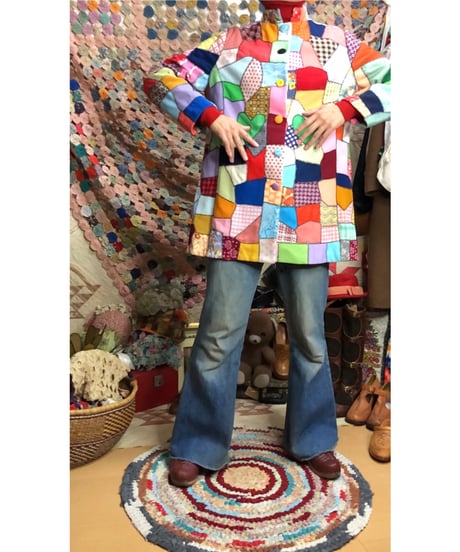 60-70s crazy quilt jacket