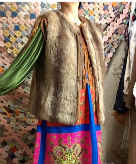 60's faux fur vest