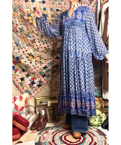 vintage indian cotton dress ③