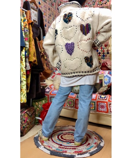 heart motif ecuador sweater