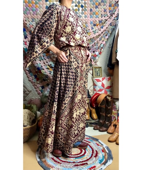 70s pakistan cotton  dress