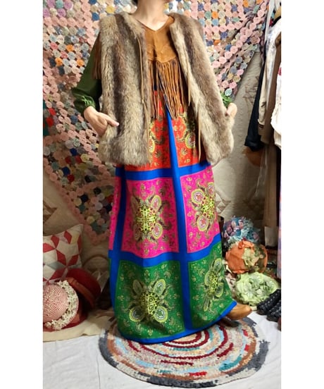 60's faux fur vest