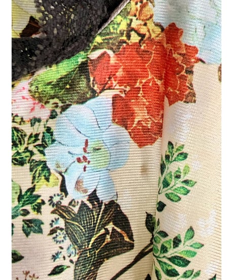 60-70s floral oriental dress