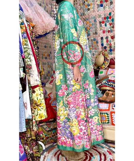 70s flower easy dress