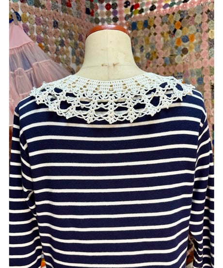 clear beads crochet collar