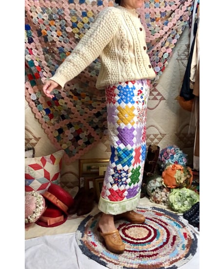 patchwork quilt skirt