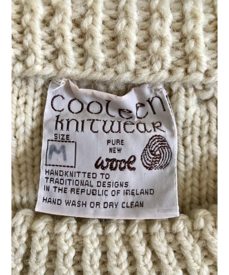 ireland hand knit shamrock motif sweater
