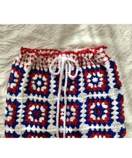 granny square skirt  tricolor