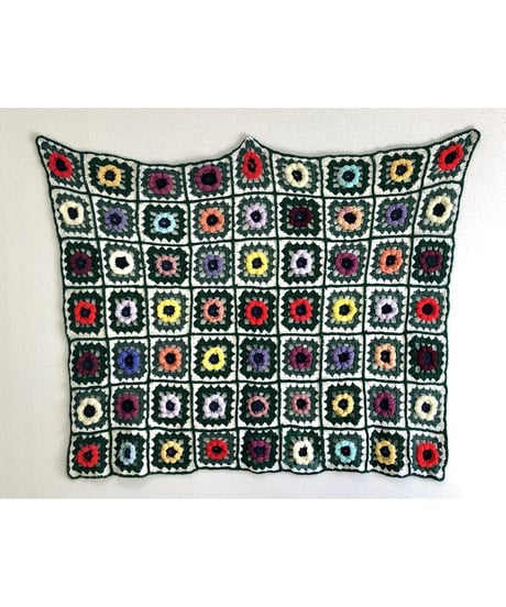 3D granny square flower blanket